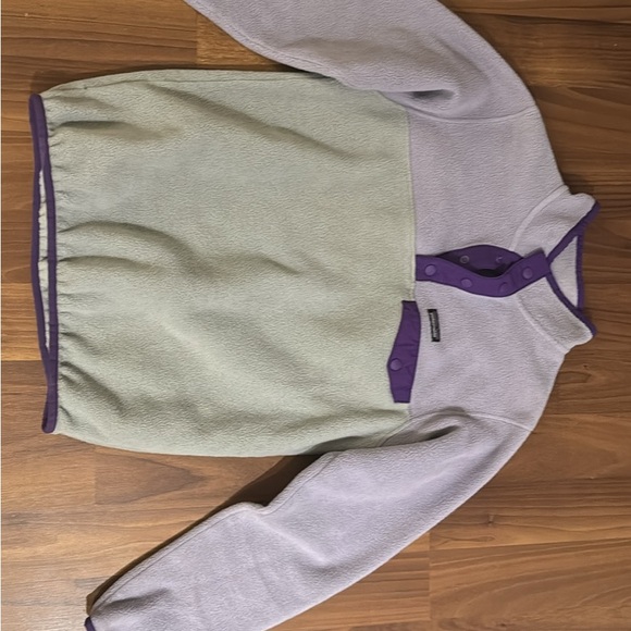 Patagonia Sweaters - Patagonia synchilla snap fleece Purple and grey vintage from the 2000s